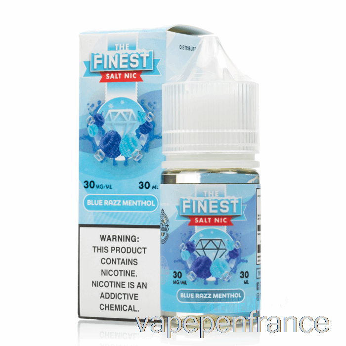 Blue Razz Menthol - Le Sel Le Plus Fin - Stylo Vape 30 Ml 30 Mg